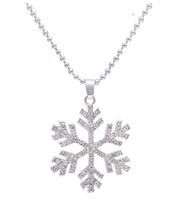 New Beautiful Snowflake Christmas Pendant Necklace - sparklingselections