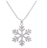 New Beautiful Snowflake Christmas Pendant Necklace