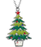 New Beautiful Christmas Tree Pendant Necklace for Women - sparklingselections