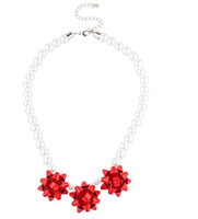 Beautiful Christmas Holiday Present Tie Statement Necklace - sparklingselections