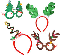 New Fancy Christmas Headband and Two Beautiful Party Glasses - sparklingselections