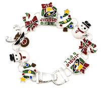 New Beautiful Christmas Theme Handpainted Magentic Link Bracelet - sparklingselections