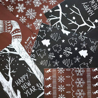 Christmas Cards Hand Drawn New year Greeting Cards and Invitation Envelopes - sparklingselections