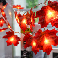 Christmas Decorations, Maple Leaf String Lights, Battery Powered Harvest Fall Garlands String Light - sparklingselections