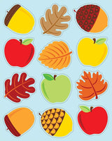Apples, Acorns & Leaves Shape Stickers, Fall Classroom Party Christmas Decor,Thanksgiving - sparklingselections