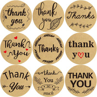 Fancy Land Kraft Thank You Stickers Roll for Thanksgiving, Thanksgiving love Thank you Sticker Roll - sparklingselections