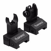 US Tactical Hunting Iron Low Flip Up Front &amp; Rear Sight Set - sparklingselections