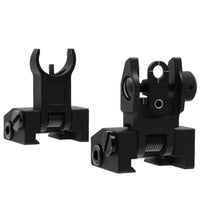 US Tactical Hunting Iron Low Flip Up Front &amp; Rear Sight Set - sparklingselections