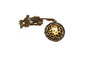 Women's Vintage Leopard Grain Disc Crystal Necklace