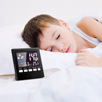 Kids Humidity Backlight Monitor Snooze Function Alarm Clock - sparklingselections