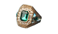 Mosaic Colourful Glass Crystal Ring - sparklingselections