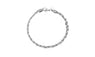Women's Silver Plated Twist Bangle Cuff Charm Bracelet