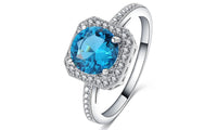 Blue Cubic Zirconia Cocktail Ring - sparklingselections