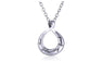 Silver "My Sister My Friend" Engraved Hand stamped Twist Circle Pendant Necklace