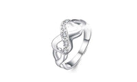 Silver Plated Ring Fine Fashion Zircon 8 Ring - sparklingselections