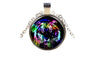 Unisex Creative Colorful Tiger Head Pendant Necklace