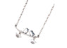 Silver-Color Mother / Child Birds Branch Necklace