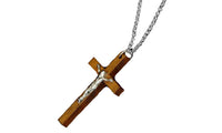 Catholic Jewellery Wooden Cross Pendant - sparklingselections