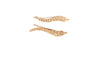 Exquisite Fish Shape Gold Color Stylish Leaf Earrings