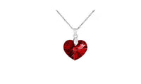 Austrian Crystal Heart Pendant Necklace - sparklingselections