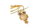 Elegant Beige Crystal-Owl Pendant Necklace For Women