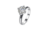 Classic 4 claw round single crystal Ring(6,7,8) - sparklingselections