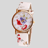 Flower Printed Women Leather Metal Watch New Fashion Colorful High Quality Quartz Wristwatches