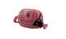 Skull Design Vintage Rivet Pink Color Leather Women Shoulder Bags 