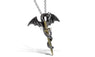 Vintage Dragon Sword Pendant Necklace Titanium Steel Pendant