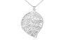 Womens's Hollow Leaf Short Pendants Necklaces