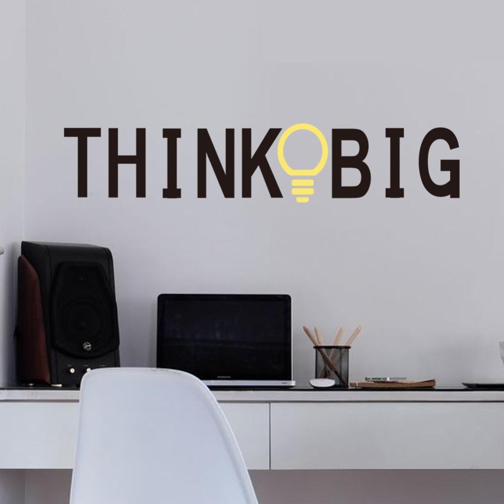THINK BIG Quotes Vinyl Quotes Wall Stickers – sparklingselections