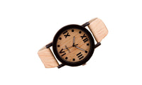 Wood Grain Leather Strap Watch For Women - sparklingselections