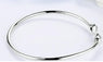 Sterling Silver Classic Bangle With Clear For Women