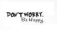 DONT WORRY be happy Removable Art Vinyl Quote Wall Sticker - sparklingselections