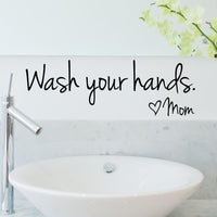 Wash your Hands Quote Wall Sticker for Washroom - sparklingselections