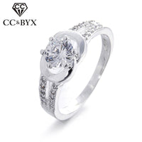 Wedding band white gold color rings for women - sparklingselections