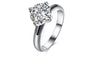Plating Classic Uplifted 4 Prong Single Zirconiar Wedding Ring