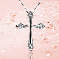 New Fashion Cross Zircon Pendant Necklace - sparklingselections