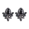 New Glass Black Resin Sweet Metal with Gems Earring