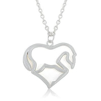 Women's Men's Fashion Jewelry Hollow Horse Pendant Chocker Chain Necklace - sparklingselections