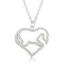 Women's Men's Fashion Jewelry Hollow Horse Pendant Chocker Chain Necklace