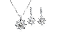 Women's Simple Sun Flower Earrings Necklace Set - sparklingselections