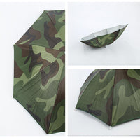 Women's Camouflage Outdoor Foldable Sun Umbrella Hat - sparklingselections