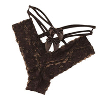 Lace Bow-knot Erotic Silk Briefs Underwears Panties - sparklingselections