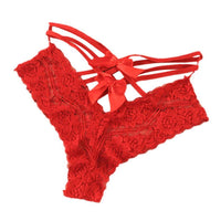 Lace Bow-knot Erotic Silk Briefs Underwears Panties - sparklingselections