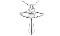 Women's Angel Wings with A Heart Pendant Necklace - sparklingselections