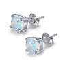 New Stylish Sterling Silver Opal Stud Earring