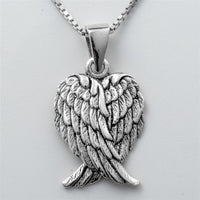 Women's Silver Angel Wings Necklace Pendant - sparklingselections