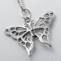 Women's Silver Butterfly Necklace Pendant - sparklingselections