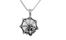 Spider Web Necklace Pendant Round Shaped Stainless Steel Chain Women Necklace Jewelry
